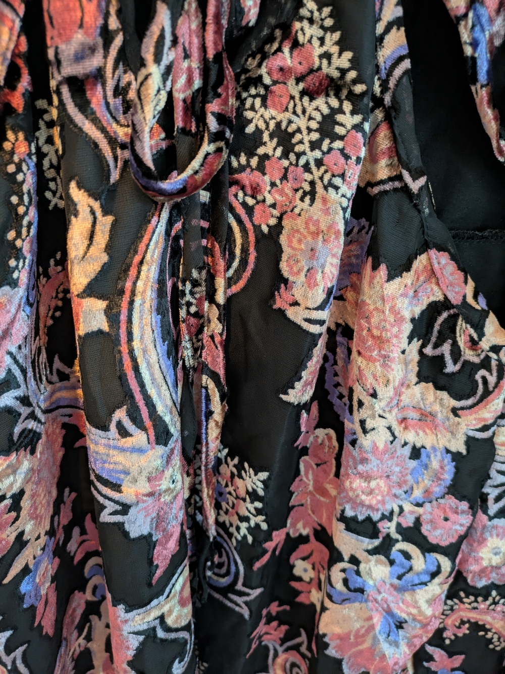NWT Nasty Gal Floral Devore Extreme Sleeve Cut Out Mini Dress Size 4 - Picture 6 of 14
